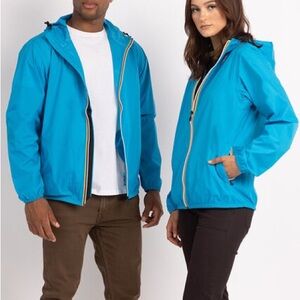NWT K-WAY Le Vrai 3.0 Claude Turquoise Dk XL Unisex WindBreaker Jacket Packable